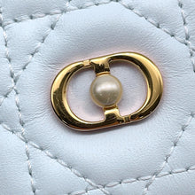 Load image into Gallery viewer, Dior Dior Jolie Freesia Flat Card Holder Cannage Light BlueS3103UNJB_M00Z Lambskin/Faux Pearl