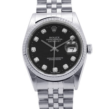 Load image into Gallery viewer, ROLEX Datejust W36mm Stainless Steel 18KWG Black Dial16234G