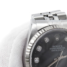 Load image into Gallery viewer, ROLEX Datejust W36mm Stainless Steel 18KWG Black Dial16234G