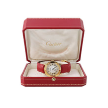 Load image into Gallery viewer, CARTIER Must-have Cartier Ronde W32mm Gold Plated Leather White DialW1006922