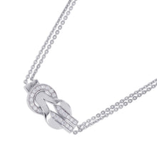 Load image into Gallery viewer, FRED Chance Infini Diamond Necklace Size Medium7B0220 18K White Gold