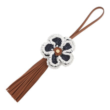 Load image into Gallery viewer, MIUMIU Trick Bag Charm CognacBrown/White5TL550_2IG8_F031W Lambskin Raffia-style processed yarn