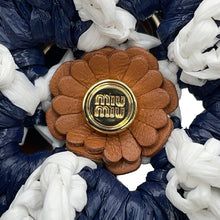 Load image into Gallery viewer, MIUMIU Trick Bag Charm CognacBrown/White5TL550_2IG8_F031W Lambskin Raffia-style processed yarn