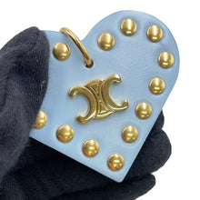 将图像加载到图库查看器中,CELINE Triomphe Pom Pom Bag Charm Natural/Pale Blue49J663GVS.02VP Shearling Leather