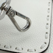 Load image into Gallery viewer, FENDI Selleria Baguette Bag White8BR600 Calf Leather Size Medium