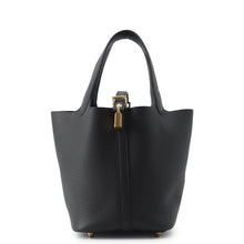 将图像加载到图库查看器中,HERMES Picotin Lock Black Taurillon Clemence Size PM