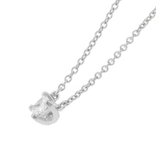 Load image into Gallery viewer, TIFFANY&Co. Solitaire Square Necklace Pt950