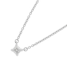 Load image into Gallery viewer, TIFFANY&Co. Solitaire Square Necklace Pt950