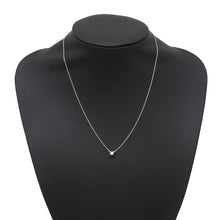 Load image into Gallery viewer, TIFFANY&Co. Solitaire Square Necklace Pt950