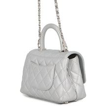 将图像加载到图库查看器中,CHANEL Coco Handle 2WAY Handbag SilverAS2215-B22136-U4807 Caviar Leather Size XXS