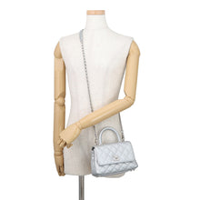 将图像加载到图库查看器中,CHANEL Coco Handle 2WAY Handbag SilverAS2215-B22136-U4807 Caviar Leather Size XXS