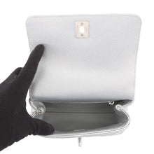 将图像加载到图库查看器中,CHANEL Coco Handle 2WAY Handbag SilverAS2215-B22136-U4807 Caviar Leather Size XXS