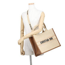将图像加载到图库查看器中,Dior Book tote Beige/BrownM1324CZCC_M918 Canvas Leather Size Medium