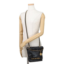 Load image into Gallery viewer, CHANEL CHANEL 22 ChainShoulder BlackAS3980-B19059-94305 Shiny Calf Leather Size Mini