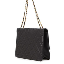 将图像加载到图库查看器中,CHANEL Matelasse Coco Rock Chain Shoulder Black Lambskin