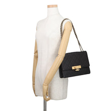 将图像加载到图库查看器中,CHANEL Matelasse Coco Rock Chain Shoulder Black Lambskin