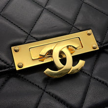 将图像加载到图库查看器中,CHANEL Matelasse Coco Rock Chain Shoulder Black Lambskin