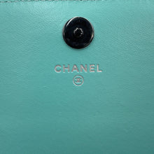 Load image into Gallery viewer, CHANEL Matelasse Chain wallet Turquoise Lambskin