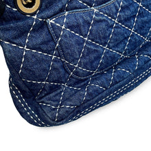 Load image into Gallery viewer, CHANEL Matelasse Single Flap ChainShoulder Bag BlueAS1328 Denim Size 25