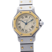将图像加载到图库查看器中,CARTIER Santos Octagon SM W25mm Stainless Steel K18YG Ivory DialW2001683