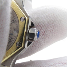 将图像加载到图库查看器中,CARTIER Santos Octagon SM W25mm Stainless Steel K18YG Ivory DialW2001683