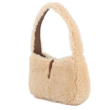 将图像加载到图库查看器中,SAINT LAURENT PARIS LE 5 A 7 Handbag Beige/Brown760375GAAD29587 Shearling Leather Size Mini