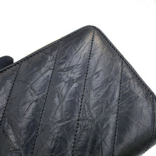 将图像加载到图库查看器中,BALENCIAGA Crash Continental Wallet Quilted Black766447210J11000 Crushed Calf Leather