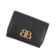 Load image into Gallery viewer, BALENCIAGA Monaco Mini Wallet Black7654672AAXB1000 Puffy Arena Lambskin