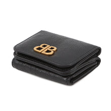 Load image into Gallery viewer, BALENCIAGA Monaco Mini Wallet Black7654672AAXB1000 Puffy Arena Lambskin