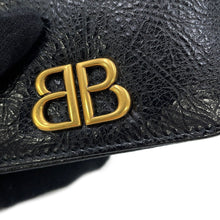 Load image into Gallery viewer, BALENCIAGA Monaco Mini Wallet Black7654672AAXB1000 Puffy Arena Lambskin