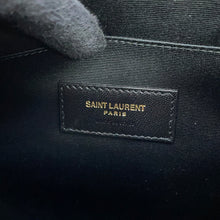 Load image into Gallery viewer, SAINT LAURENT PARIS Rive Gauche EmbroideryPouch Black/Gold710435BWTPW1055 Wool Leather