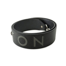 将图像加载到图库查看器中,LOUIS VUITTON Logo Shoulder Strap Noir/MetalicGrayJ02392 Leather