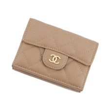 将图像加载到图库查看器中,CHANEL Tri-fold compact wallet BeigeAP0230 Caviar Leather