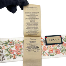 Load image into Gallery viewer, GUCCI Printed Silk Ribbon Scarf Aquamarine/Pink783189 3G001 3972 Silk100%
