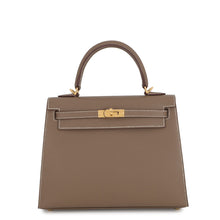 Load image into Gallery viewer, HERMES Kelly Sellier Etoupe Epsom Size 25