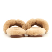 Load image into Gallery viewer, HERMES Oran Sandals Beige Argile Sheepskin Size 36