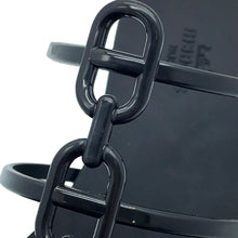 Load image into Gallery viewer, HERMES Mykonos Sandals Black Rubber Size 36