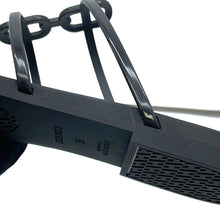 Load image into Gallery viewer, HERMES Mykonos Sandals Black Rubber Size 36