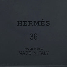 Load image into Gallery viewer, HERMES Mykonos Sandals Black Rubber Size 36