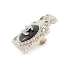 将图像加载到图库查看器中,CHANEL Perfume motif bottle Brooch BlackAB9257-B09021-NK118 Metal Rhinestone Leather