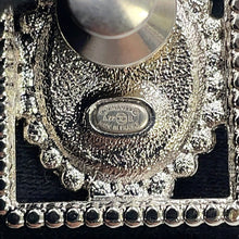 将图像加载到图库查看器中,CHANEL Perfume motif bottle Brooch BlackAB9257-B09021-NK118 Metal Rhinestone Leather