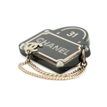 Load image into Gallery viewer, CHANEL Street sign motif brooch BlackAB9372-B09081-NK211 Plastic Gold Plated Rhinestone Faux Pearl