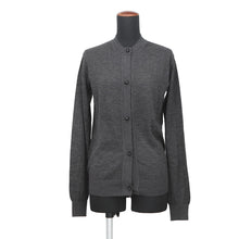 Load image into Gallery viewer, HERMES Medor Wood Button Cardigan Size 34 Gray5H2736DP Cashmere70% Silk30%