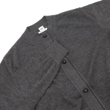 Load image into Gallery viewer, HERMES Medor Wood Button Cardigan Size 34 Gray5H2736DP Cashmere70% Silk30%
