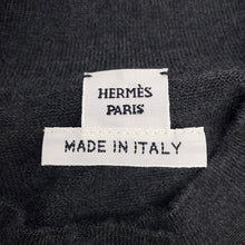 Load image into Gallery viewer, HERMES Medor Wood Button Cardigan Size 34 Gray5H2736DP Cashmere70% Silk30%