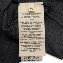 Load image into Gallery viewer, HERMES Medor Wood Button Cardigan Size 34 Gray5H2736DP Cashmere70% Silk30%