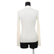 Load image into Gallery viewer, HERMES cardigan Size 36 Ivory6E2735DG Cashmere70% Silk30%