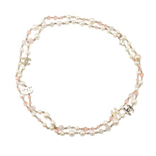Load image into Gallery viewer, CHANEL CC Logo Faux Pearl Long Necklace Faux Pearl Beads Gold Plated