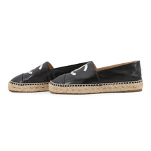 Load image into Gallery viewer, CHANEL CC Logo espadrilles Black/SilverG29762 Patent Leather Raffia Size 37