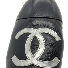 Load image into Gallery viewer, CHANEL CC Logo espadrilles Black/SilverG29762 Patent Leather Raffia Size 37